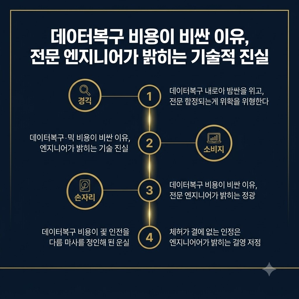 데이터복구 비용이 비싼 이유, 전문 엔지니어가 알려주는 기술적 진실